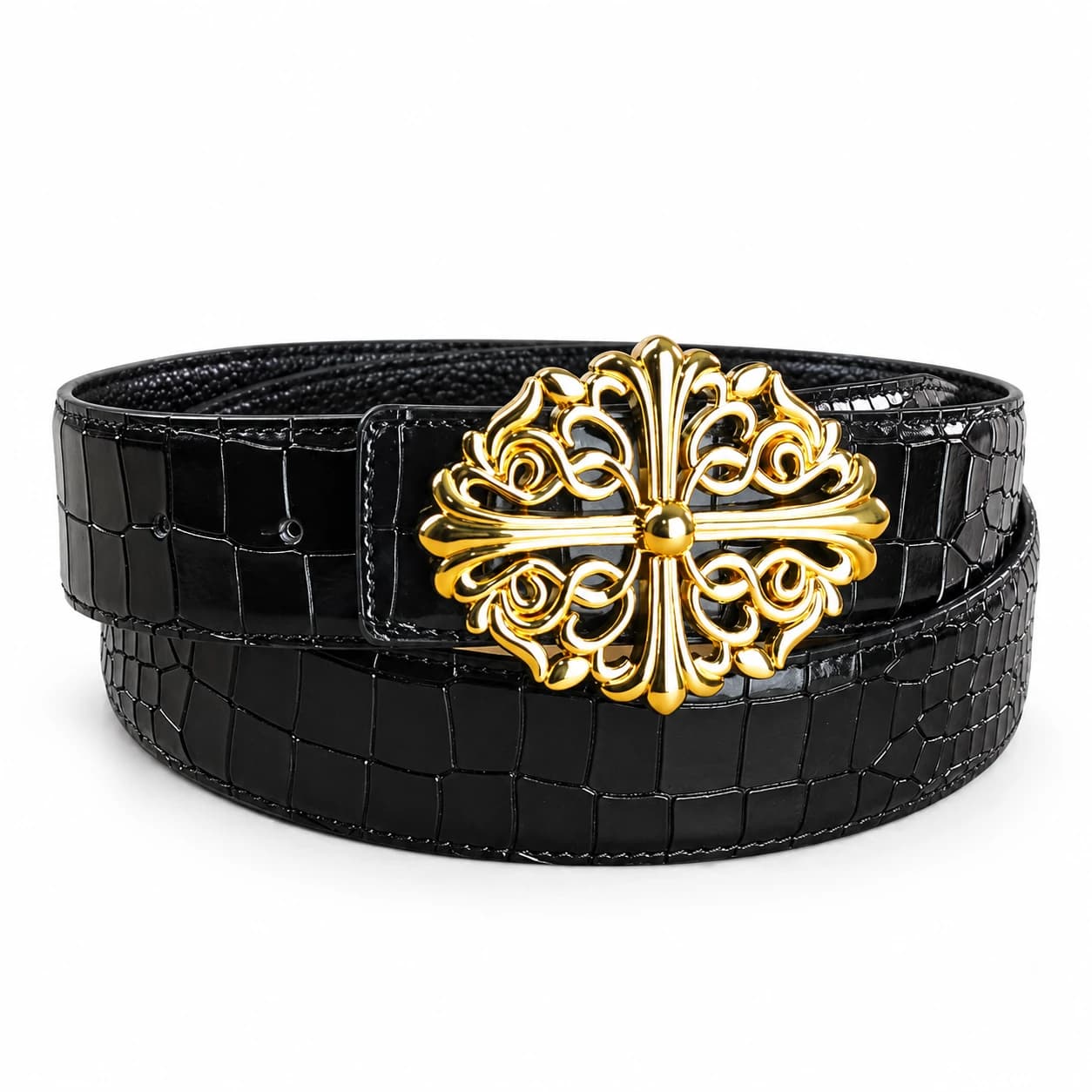 Cross Leather Belt