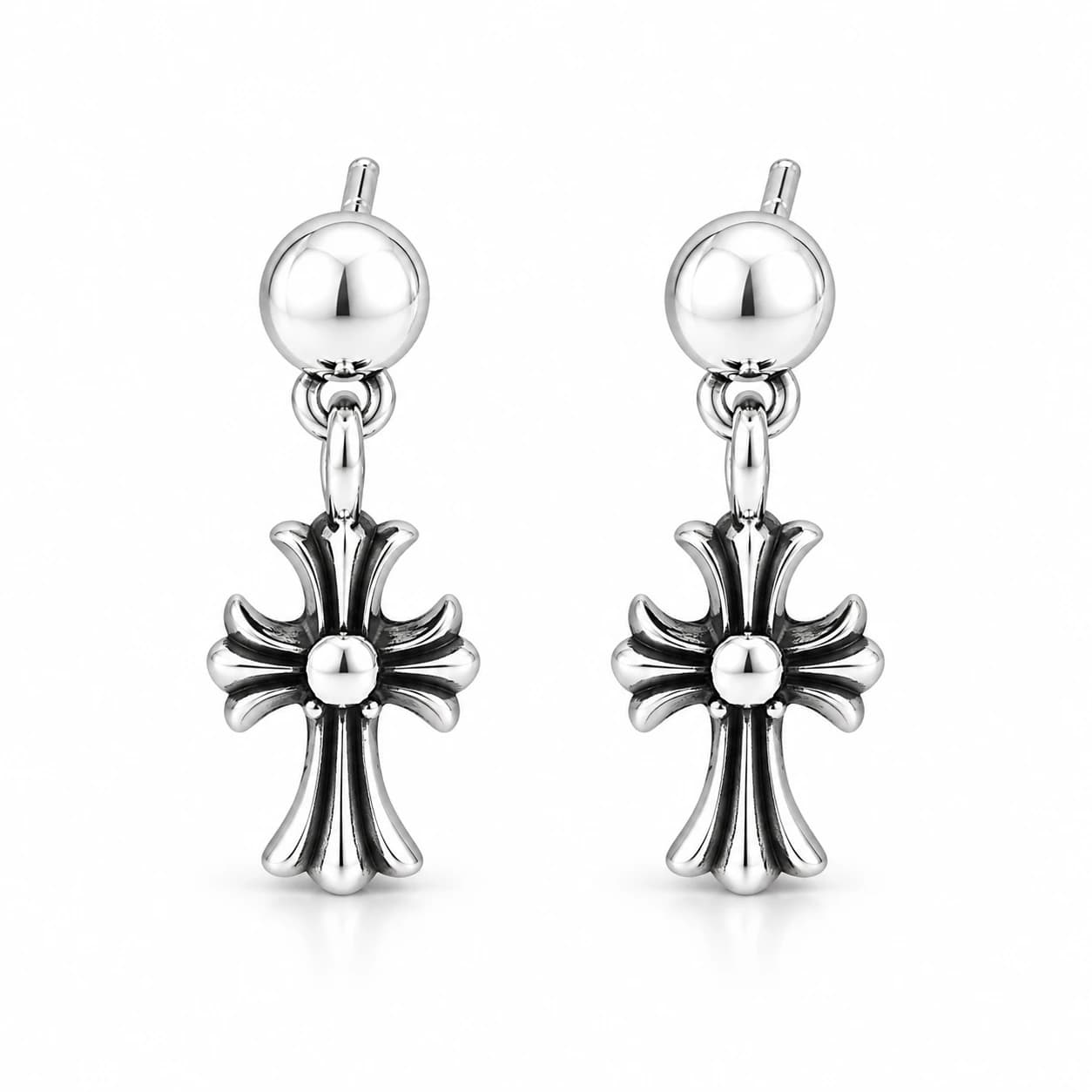 Cross Drop Earrings — view 5