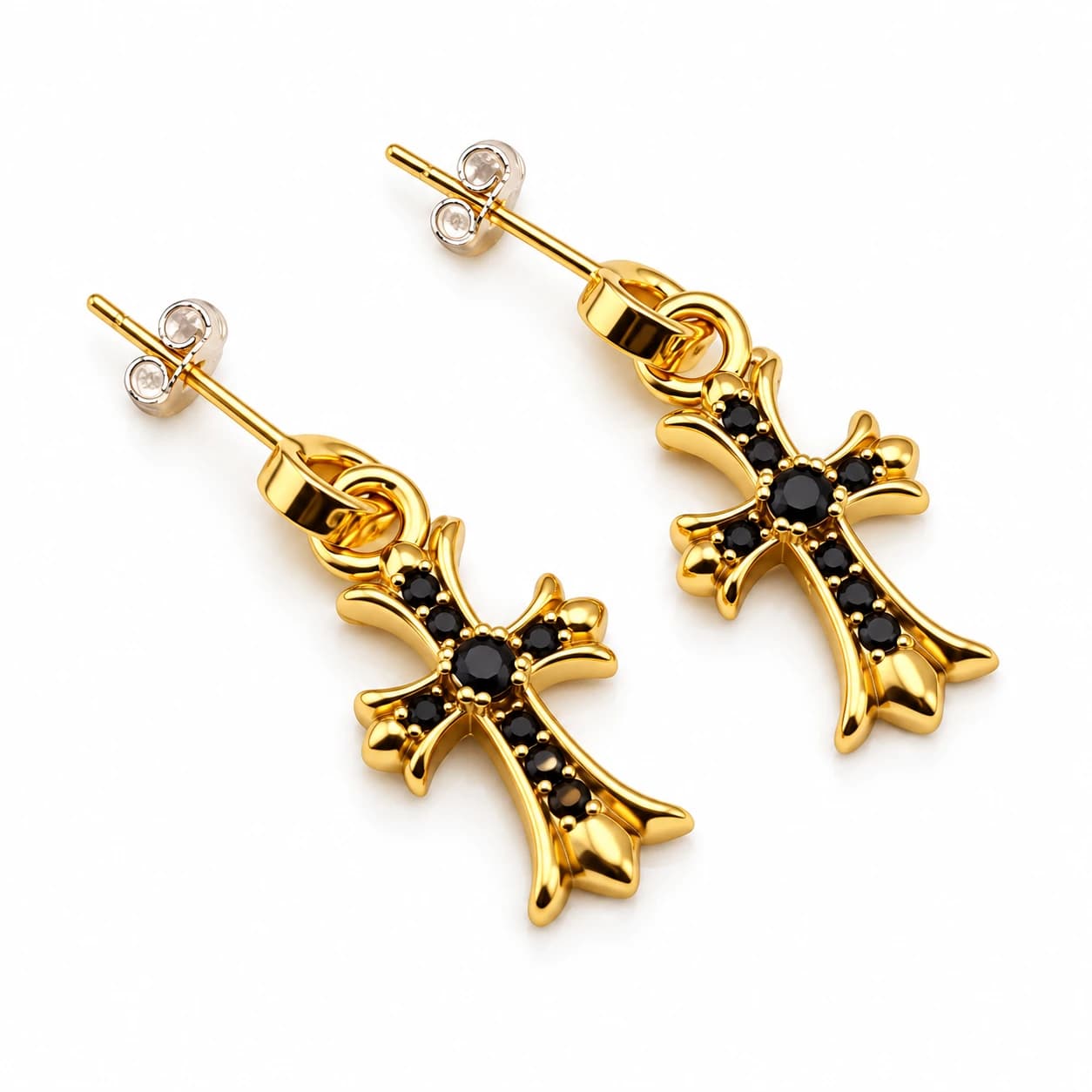 Cross Drop Earrings